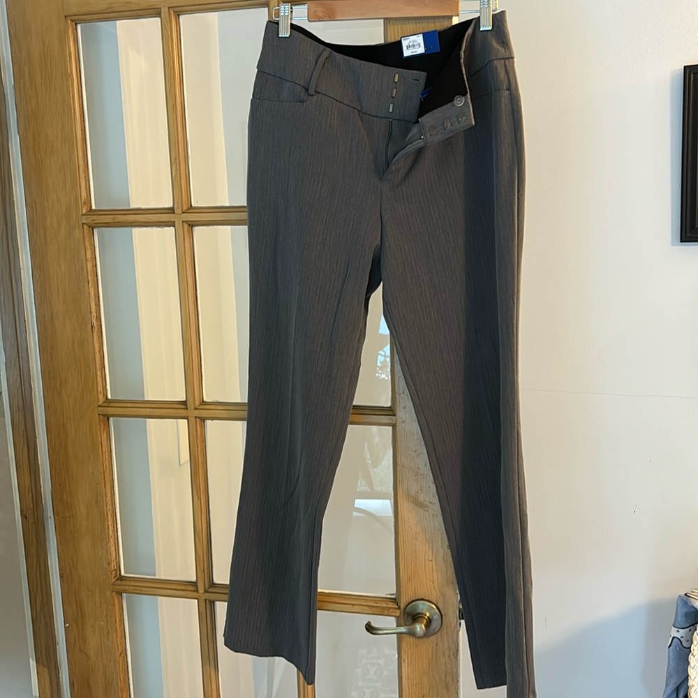 Apt. 9 Dark Charcoal Pinstripe Dress Trousers